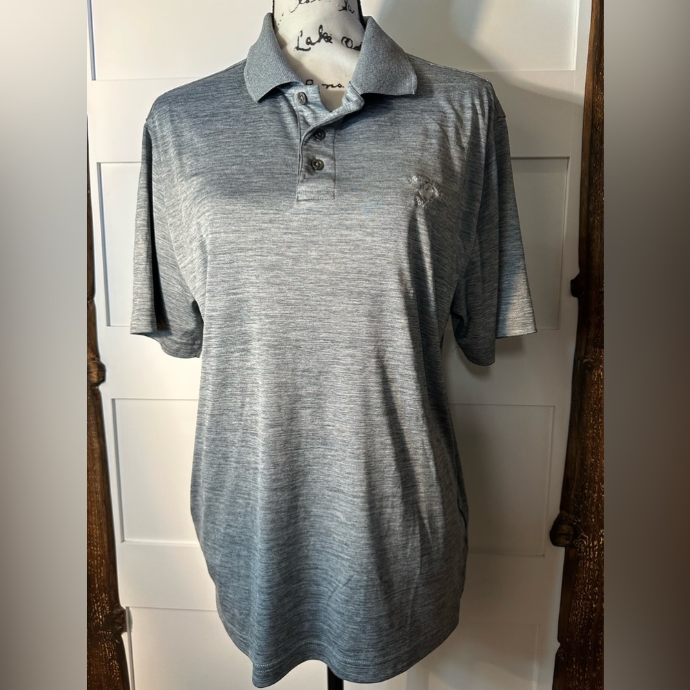 Beverly Hills Polo Club Men's Polo Shirt Medium Gray Short Sleeve